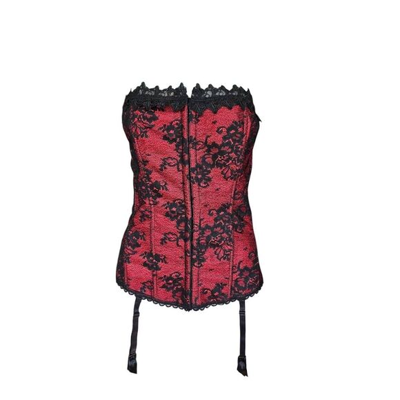 frederick's of hollywood goth lace corset - Picture 1 of 5